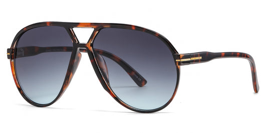 8189 - Oversized Tear Drop Aviator Plastic Sunglasses