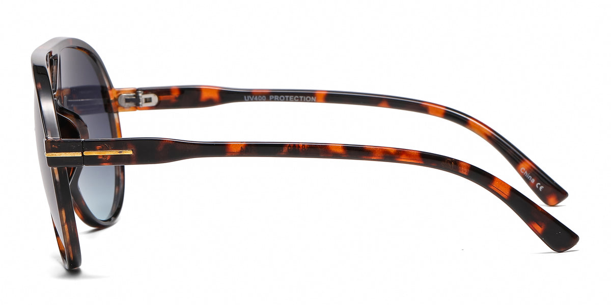 8189 - Oversized Tear Drop Aviator Plastic Sunglasses