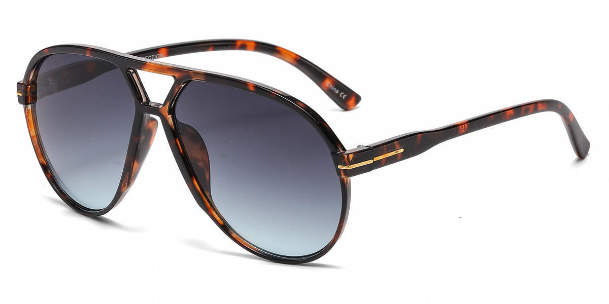 8189 - Oversized Tear Drop Aviator Plastic Sunglasses
