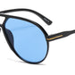 8189 - Oversized Tear Drop Aviator Plastic Sunglasses