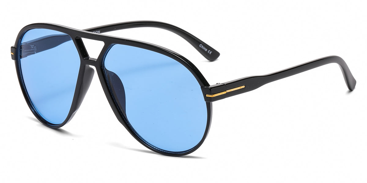 8189 - Oversized Tear Drop Aviator Plastic Sunglasses
