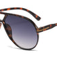 8189 - Oversized Tear Drop Aviator Plastic Sunglasses