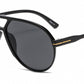 8189 - Oversized Tear Drop Aviator Plastic Sunglasses