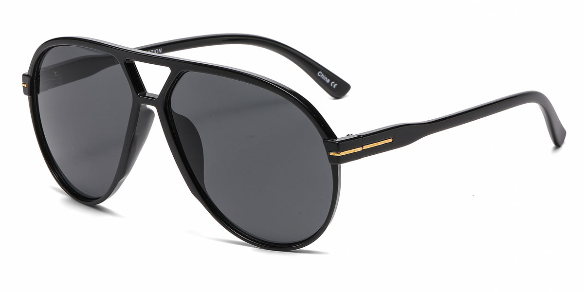 8189 - Oversized Tear Drop Aviator Plastic Sunglasses