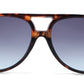 8190 - Plastic Flat Top Aviator Sunglasses
