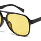 8190 - Plastic Flat Top Aviator Sunglasses