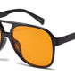 8190 - Plastic Flat Top Aviator Sunglasses