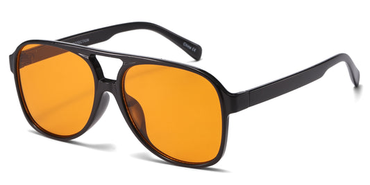 8190 - Plastic Flat Top Aviator Sunglasses