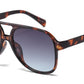 8190 - Plastic Flat Top Aviator Sunglasses