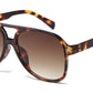 8190 - Plastic Flat Top Aviator Sunglasses