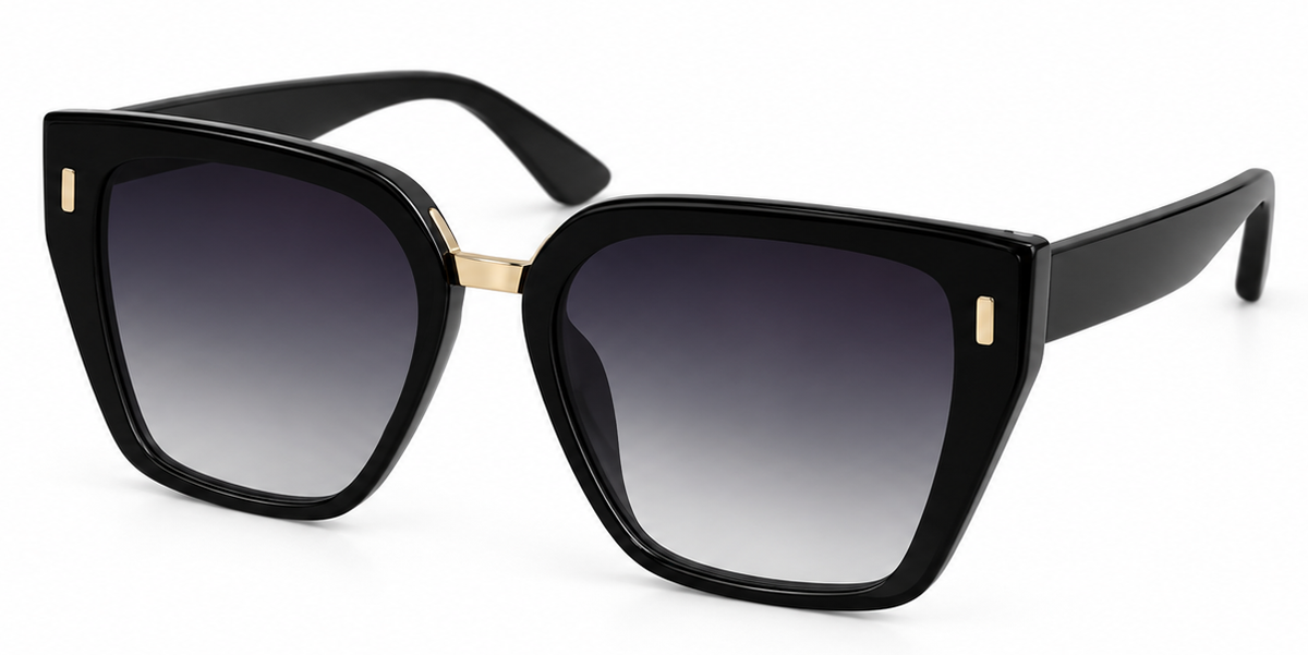 8787 - Plastic Sunglasses with Flat Lens