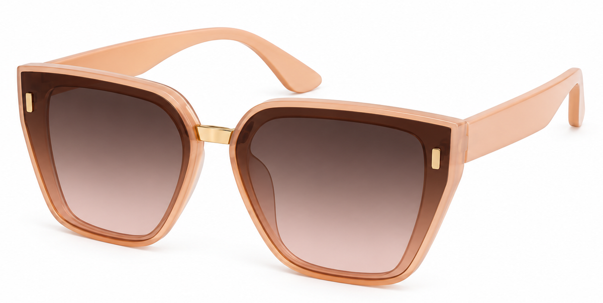 8787 - Plastic Sunglasses with Flat Lens