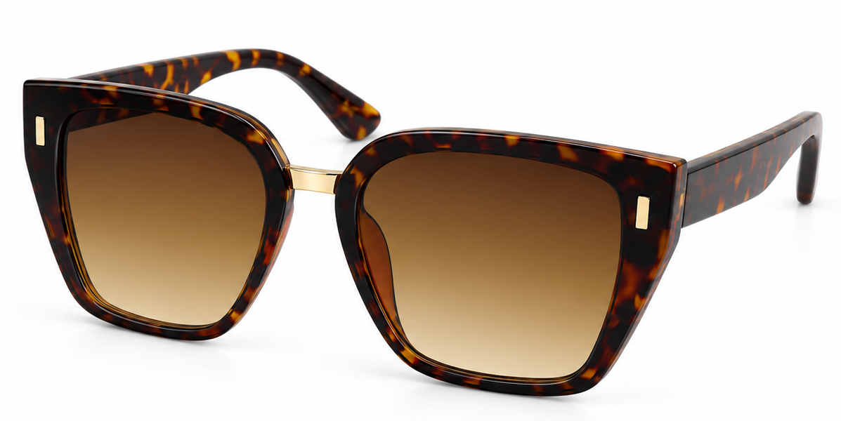 8787 - Plastic Sunglasses with Flat Lens