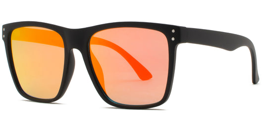 8930 RVC - Plastic Sunglasses with Color Mirror Lens
