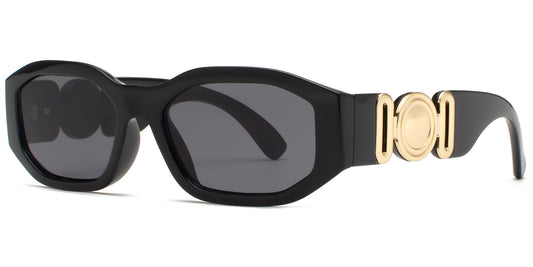 8993 BZ - Plastic Sunglasses with Flat Lens