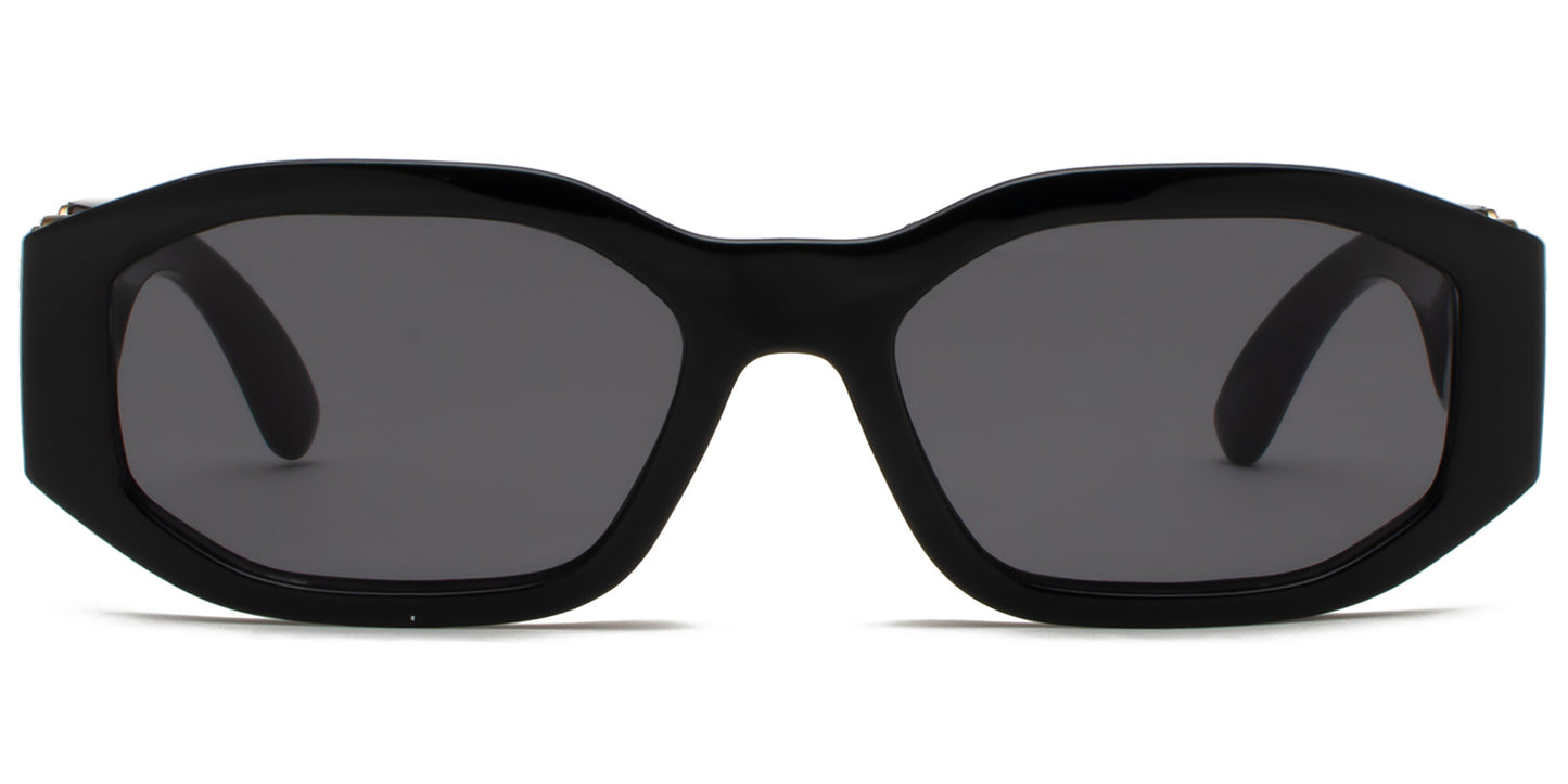 8993 BZ - Plastic Sunglasses with Flat Lens