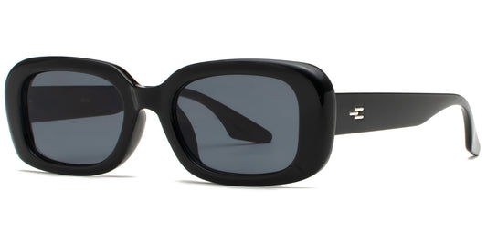 9013 - Rectangular Plastic Sunglasses