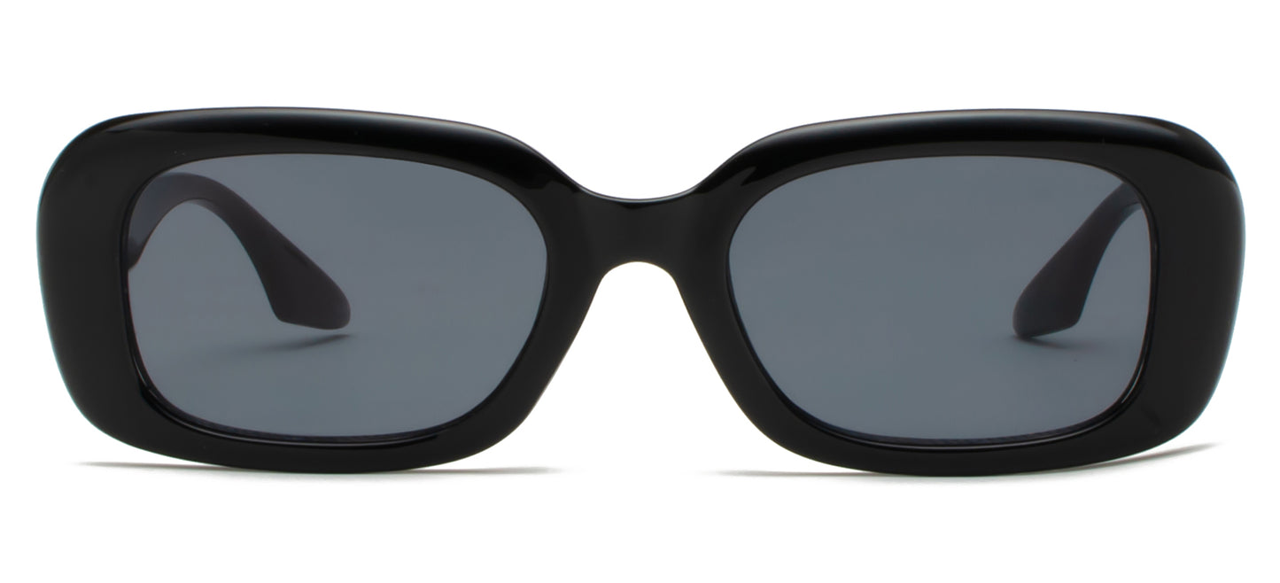 9013 - Rectangular Plastic Sunglasses