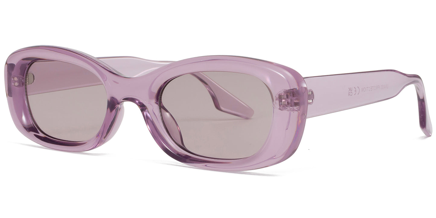 9022 Color -  Rectangular Plastic Colorful Sunglasses