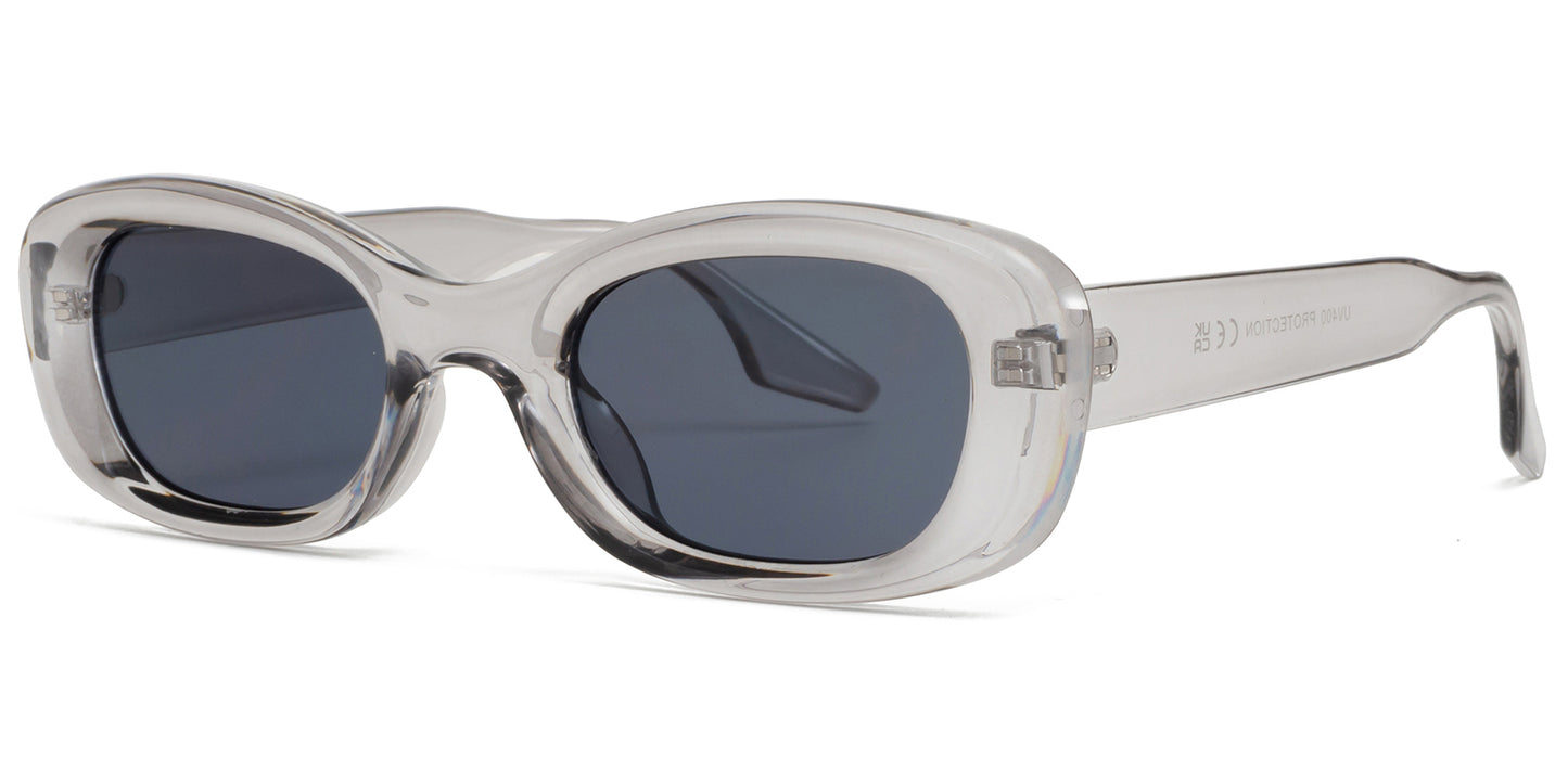 9022 - Rectangular Plastic Sunglasses