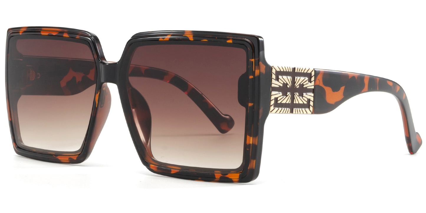 9026 - Fashion Square Women Plastic Sunglasses