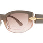 9028 - Small Rectangular Fashion Plastic Sunglasses