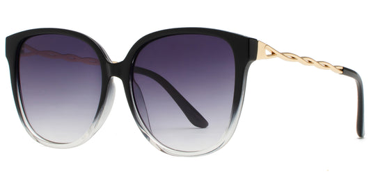 9029 -  Round Cat Eye Fashion Plastic Sunglasses