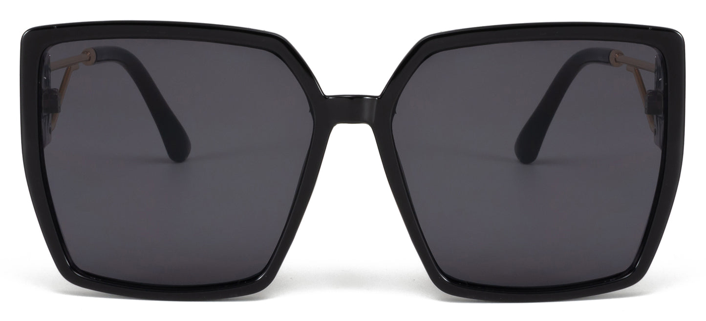 9031 - Square Plastic Sunglasses with Flat Lens