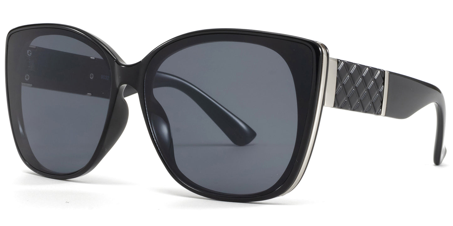 9032 - Cat Eye Women Fashion Plastic Sunglasses