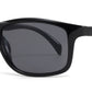 9037 RV - Rectangular Sunglasses with Color Mirror Lens