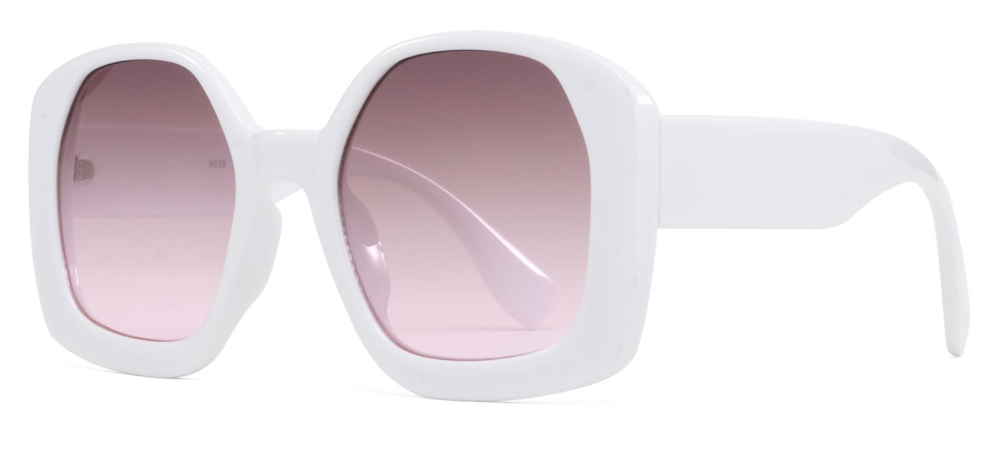 9038 - Square Butterfly Plastic Sunglasses