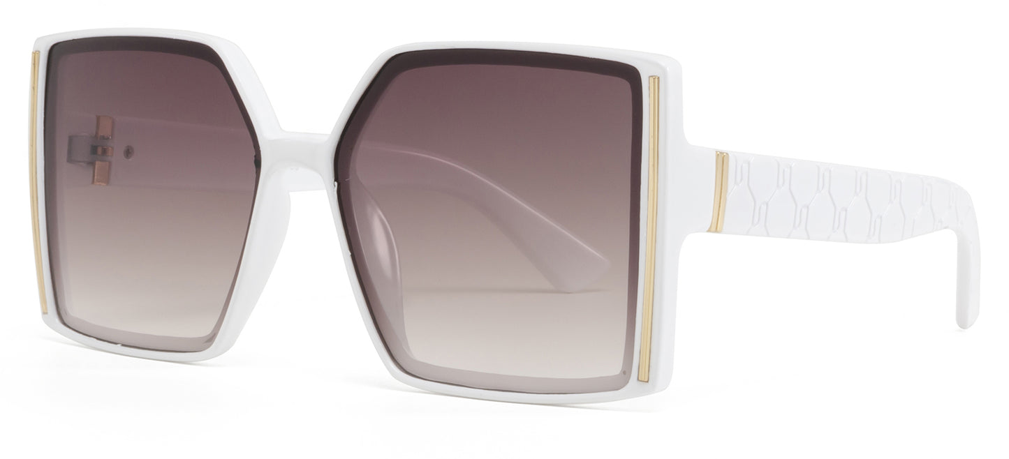 9039 - Plastic Square Butterfly Sunglasses
