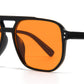 9041 - Square Aviator Plastic Sunglasses