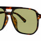 9041 - Square Aviator Plastic Sunglasses