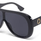 9060 - Flat Top One Piece Shield Plastic Sunglasses