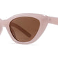 9067 - Cat Eye Plastic Sunglasses with Flat Lens