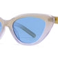 9067 - Cat Eye Plastic Sunglasses with Flat Lens