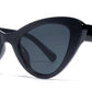 9068 - Angled Cat Eye Plastic Sunglasses