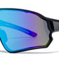 9073 RVC - Plastic Sports One Piece Shield Sunglasses with Color Mirror Lens