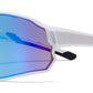 9073 RVC - Plastic Sports One Piece Shield Sunglasses with Color Mirror Lens