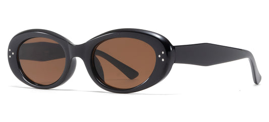 9075 - Rectangular Round Fashion Plastic Sunglasses