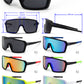 9077 RVC - One Piece Lens Plastic Shield Sunglasses with Color Mirrored Lens