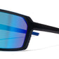 9077 RVC - One Piece Lens Plastic Shield Sunglasses with Color Mirrored Lens