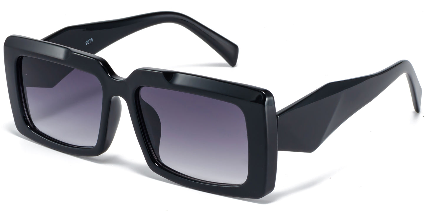 9078 - Rectangular Women Plastic Sunglasses