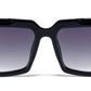 9078 - Rectangular Women Plastic Sunglasses