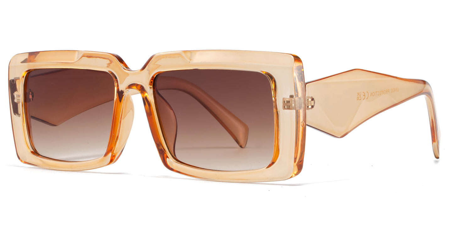 9078 - Rectangular Women Plastic Sunglasses