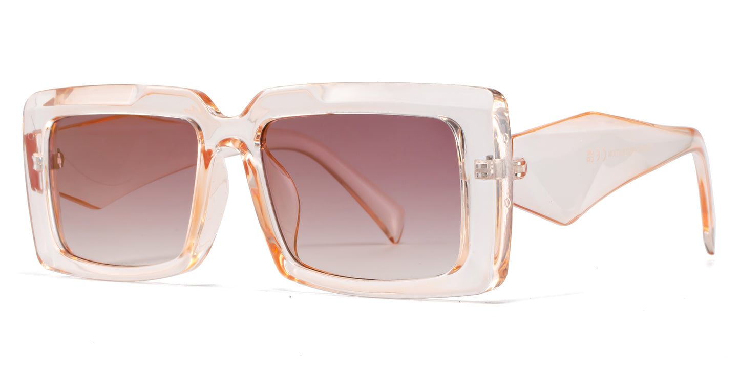 9078 - Rectangular Women Plastic Sunglasses