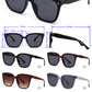 9080 - Plastic Square Butterfly Sunglasses with Flat Lens