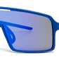 9081 RVC - One Piece Lens Plastic Shield Sunglasses with Color Mirrored Lens