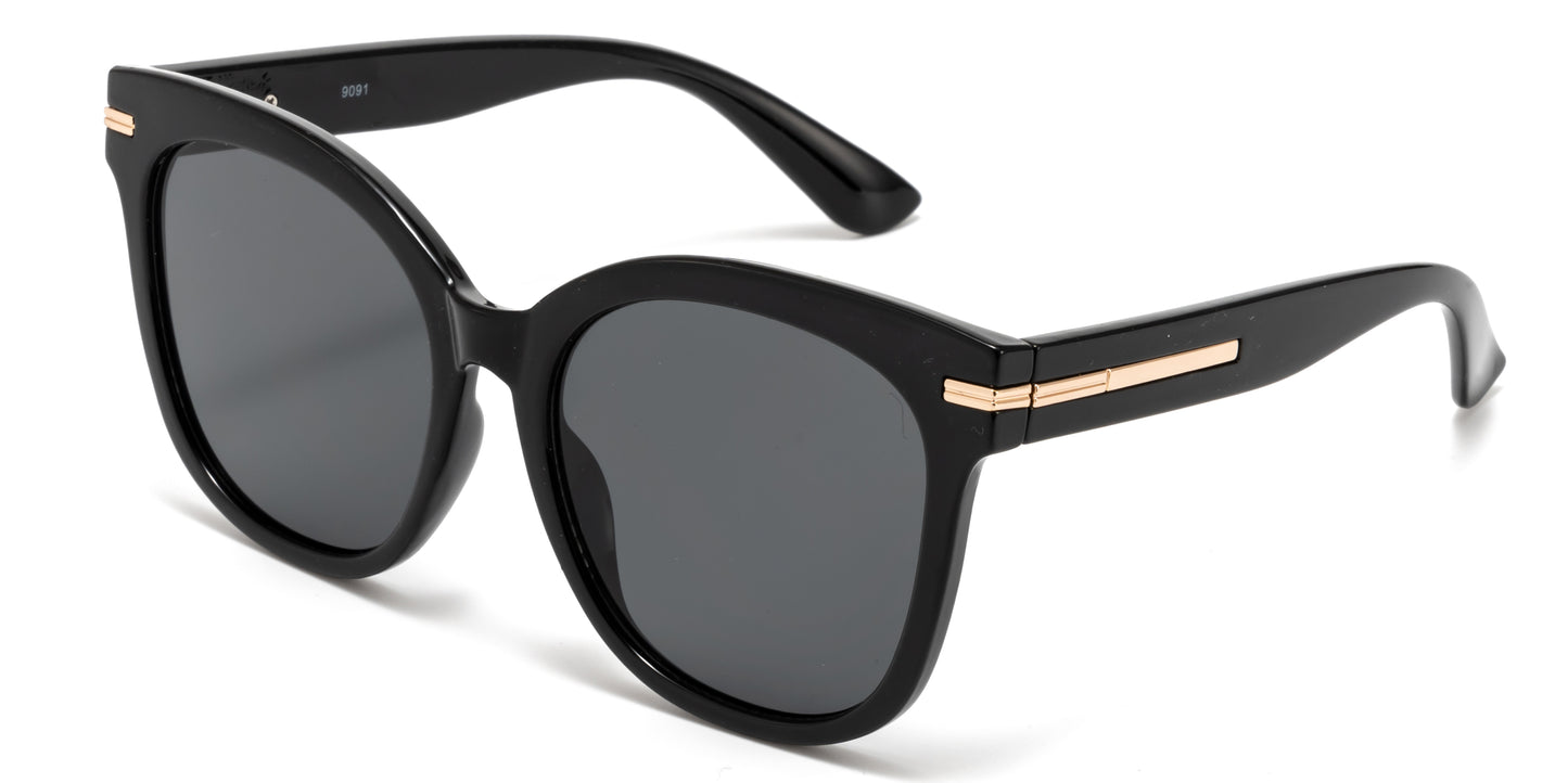 9091 - Plastic Square Butterfly Sunglasses